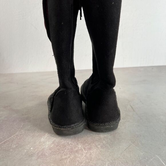 Skechers Girls Mid-Calf Black Boots Pink Buttons Size 11 Fall Winter - Picture 8 of 10